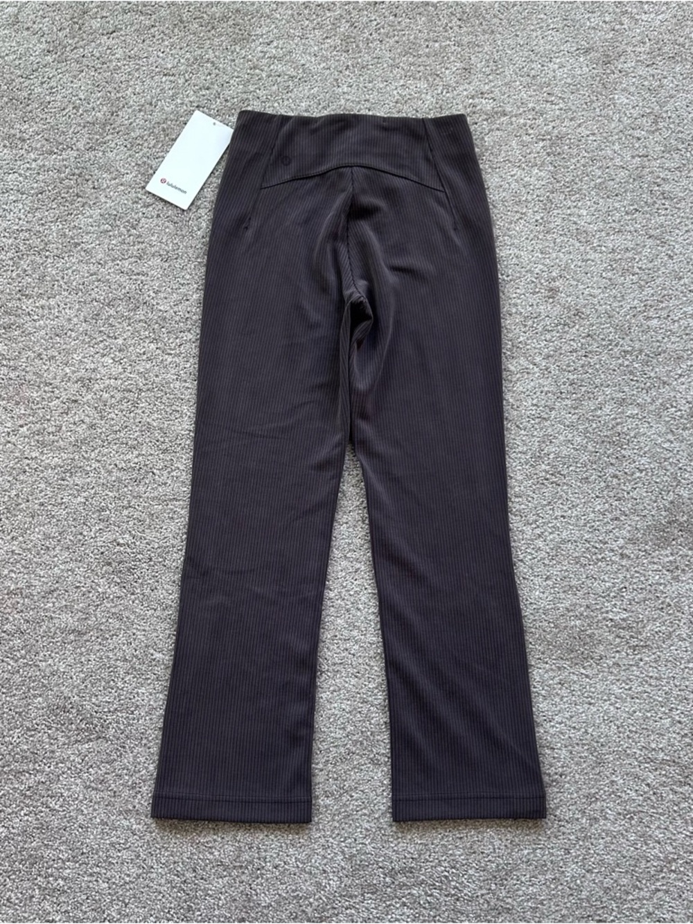 New Lululemon Ribbed Softstreme Zip-Leg HR Crop 25" Espresso Size 4 NWT - Picture 11 of 12
